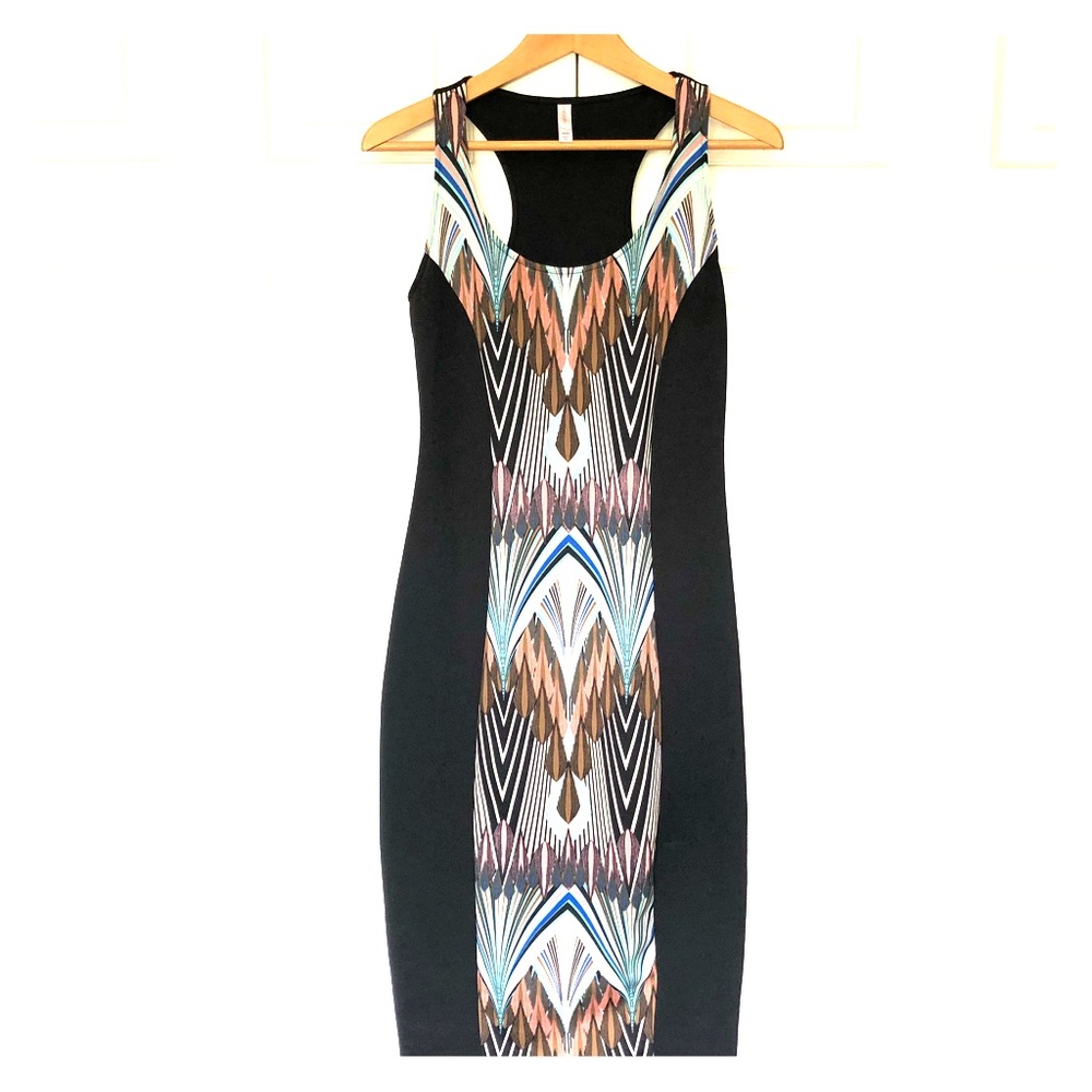 Racerback bodycon dress.
